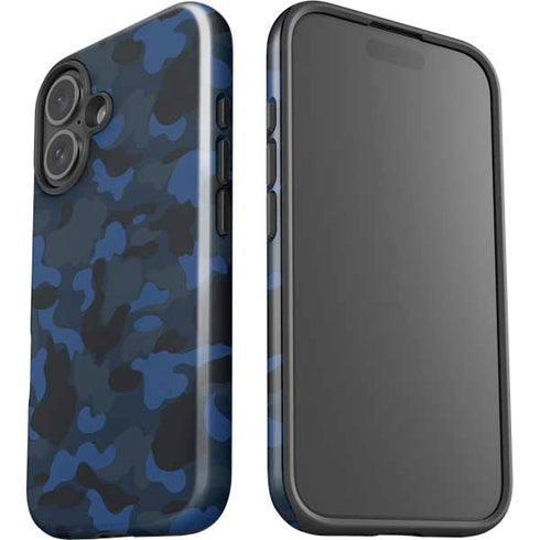 Blue Street Camo iPhone 16 Impact Case